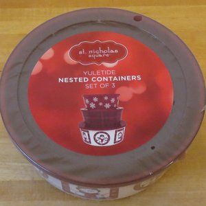 St Nicholas Square Christmas Traditions set of 3 nested containers